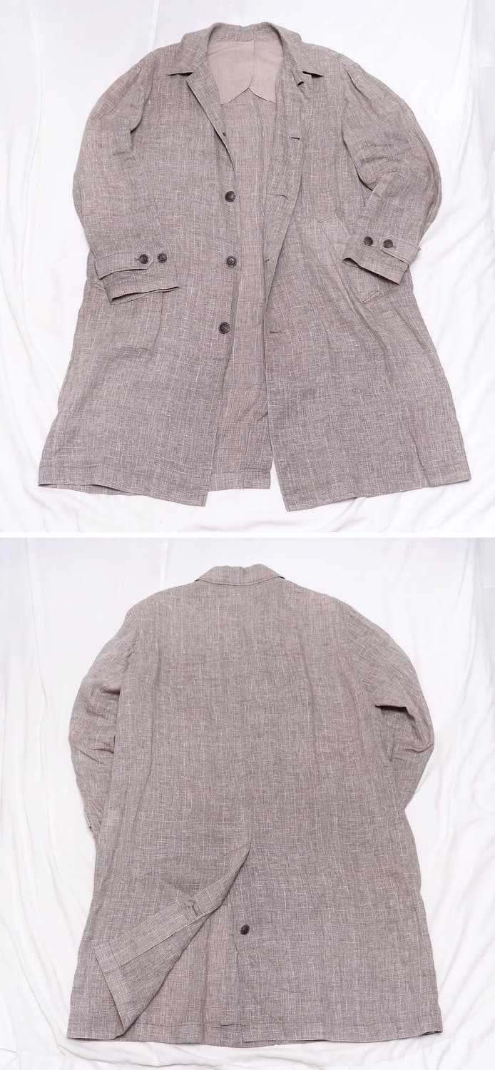 신품급) 시리즈 (series) 피그코팅 피지 린넨 롱자켓 (105+) 상품이미지2