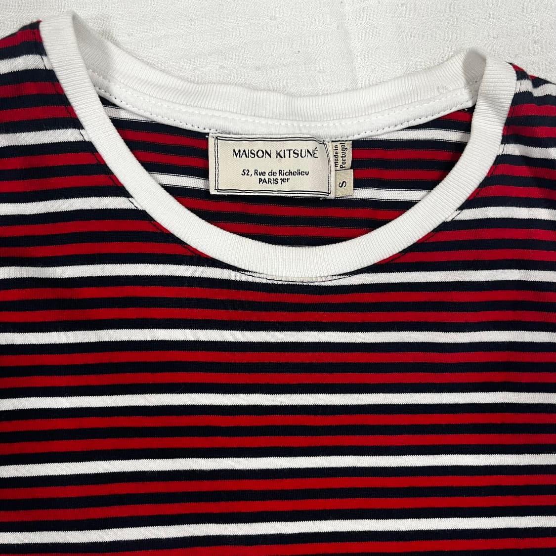 Maison Kitsuné 메종 키츠네 스트라이프 반팔 티셔츠 S 상품이미지2