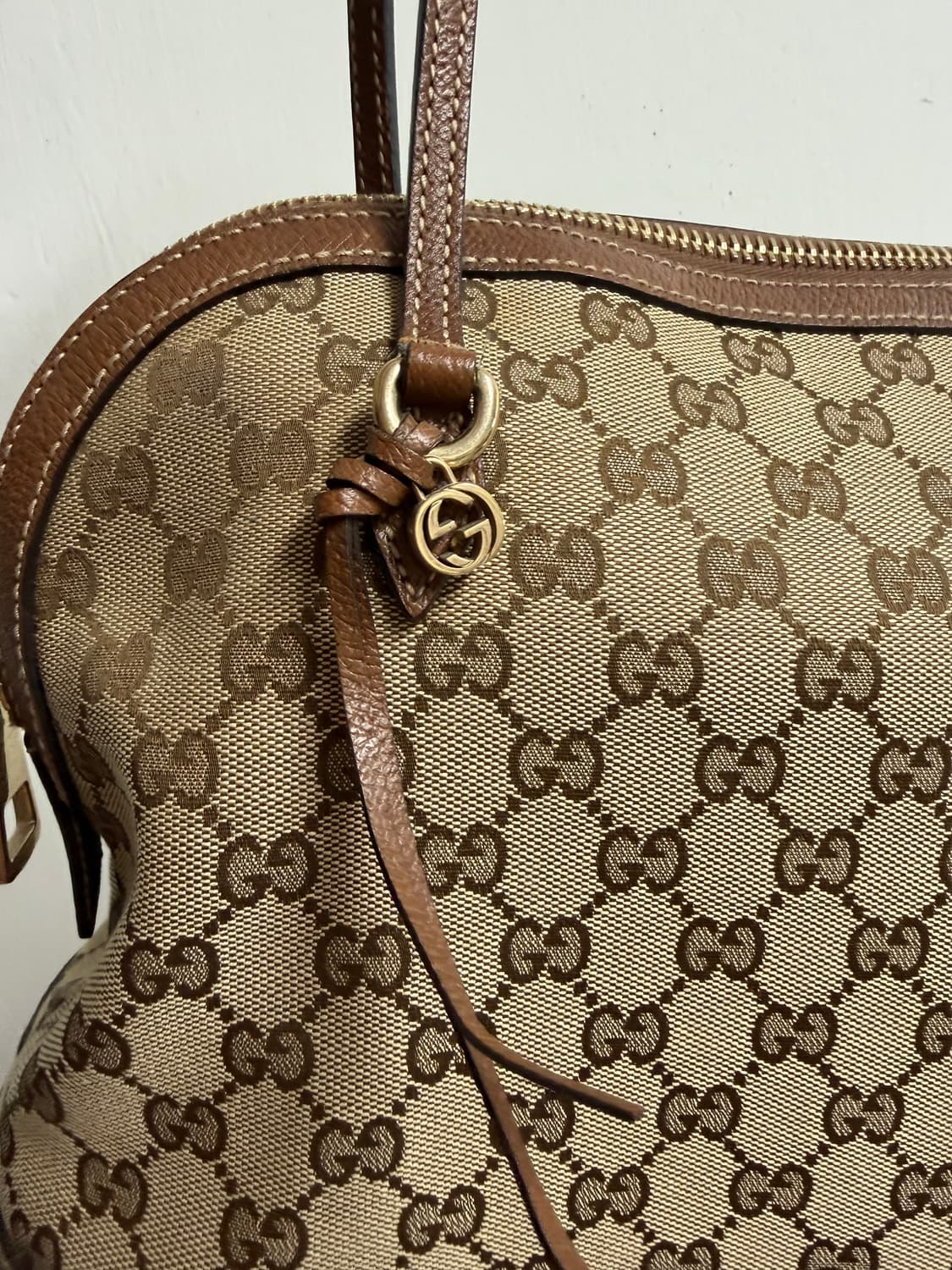 [정품] 구찌 자가드 숄더백 브라운  상품이미지5