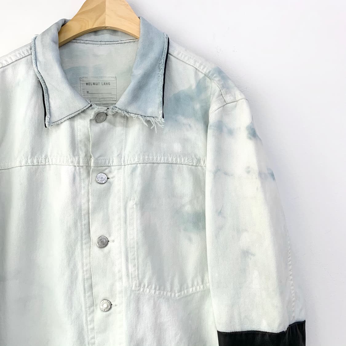 헬무트 랭 03S/S 브로큰 데님 레더 슬리브 자켓 상품이미지7