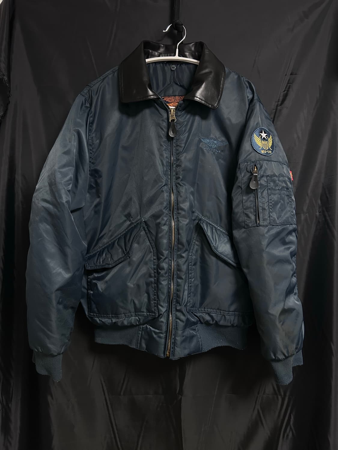 공군 레더 카라 ma-1 상품이미지4