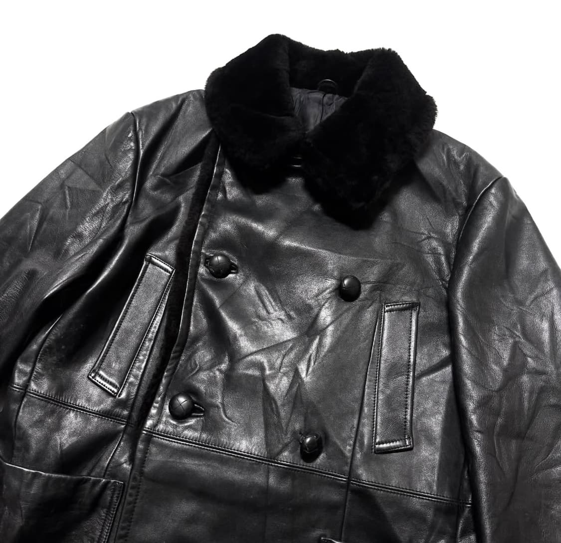 LQ 와이즈 포 맨 - 90s 무통 레더 코트 상품이미지2