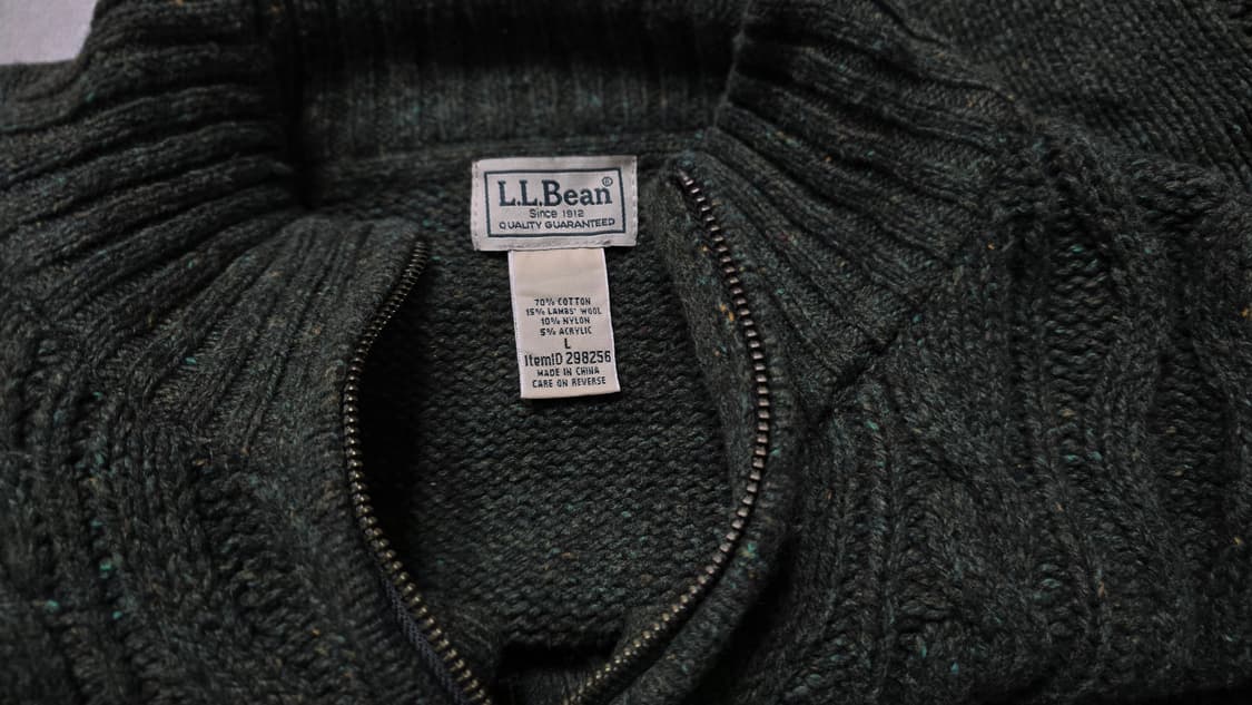 L.L.BEAN 울 니트 다크 그린 L ~ Xl 싸이즈 상품이미지4