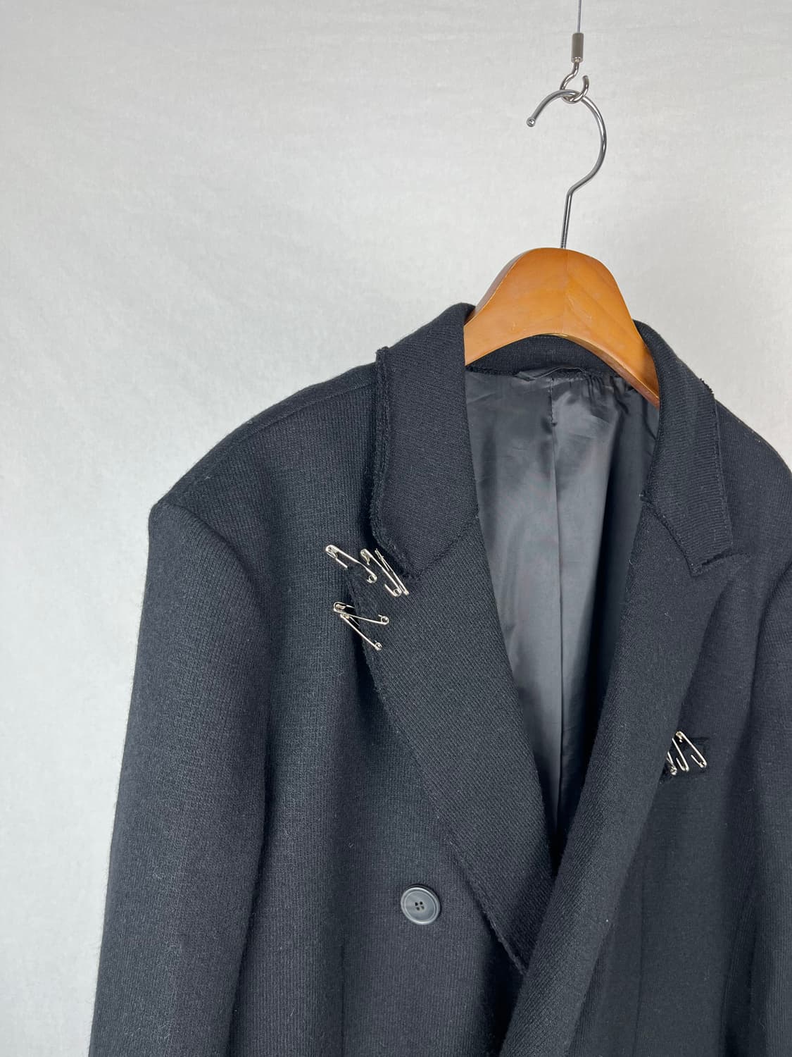 BENETTON 울 혼방 디스컷팅 더블 코트 상품이미지3