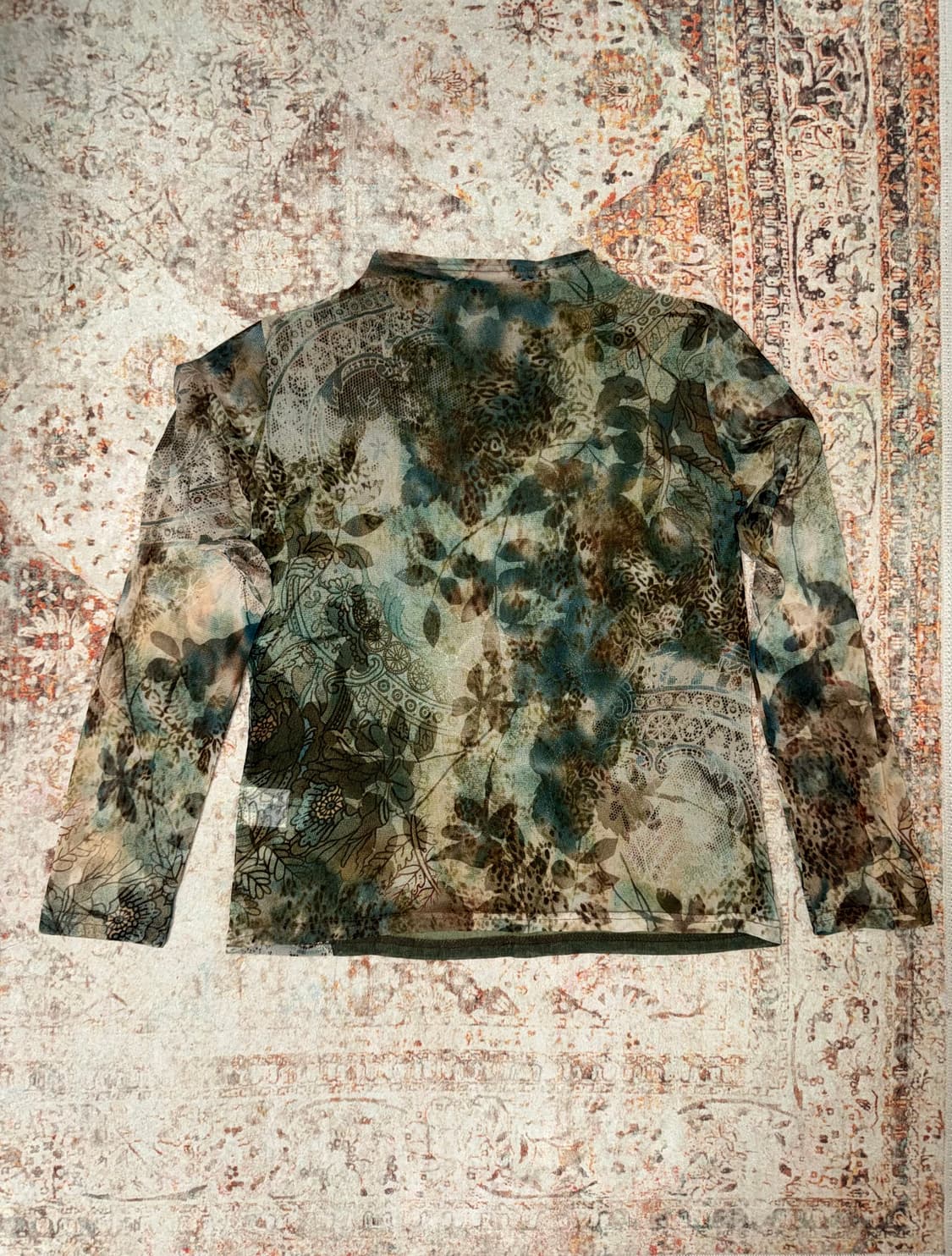 빈티지 오리엔탈 프린팅 매쉬 탑 상품이미지2