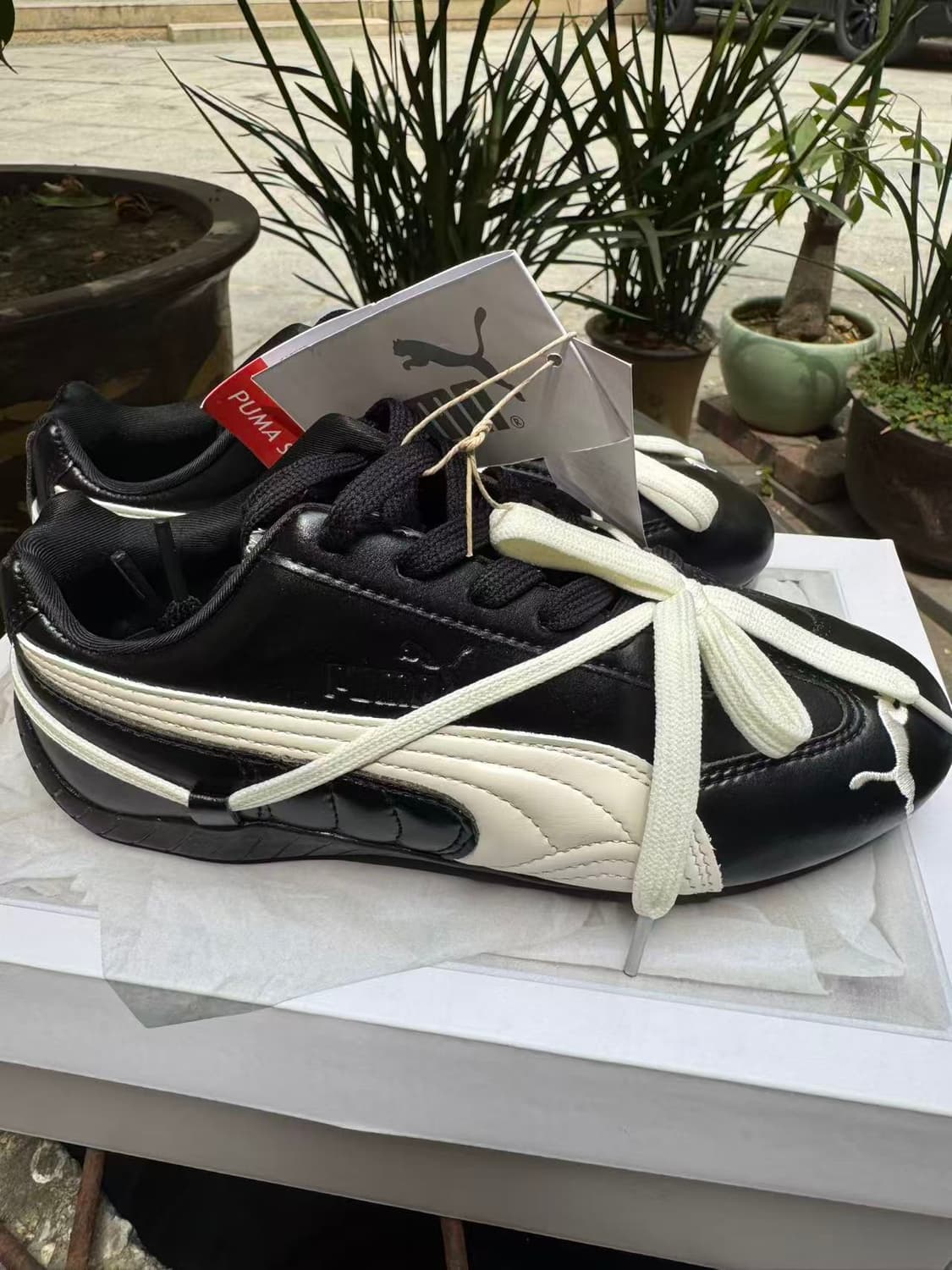 푸마 x 로제 스피드캣 PRM 블랙 웜 화이트 250MM 상품이미지1