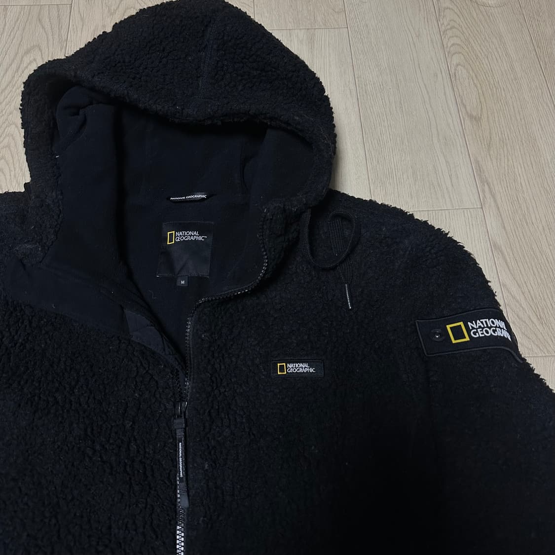 내셔널지오그래픽 블랙 후드 후리스 플리스 상품이미지2