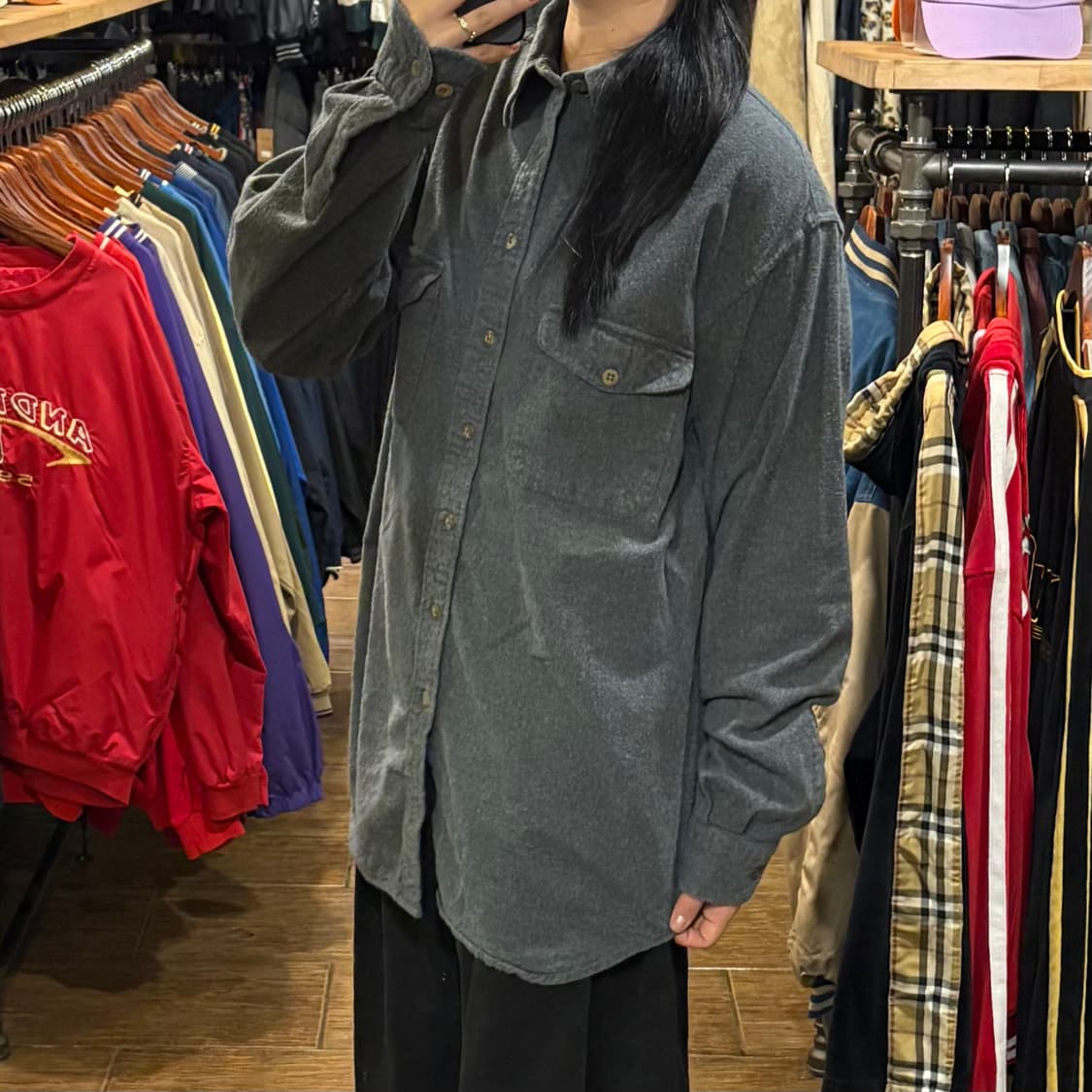 [HI]  Carhartt 칼하트 투포켓 긴팔셔츠 그레이 상품이미지3