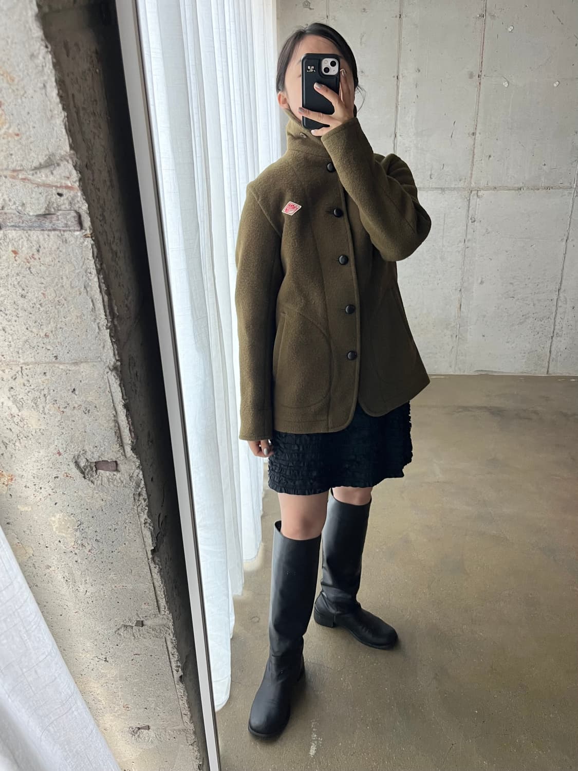 DANTON 단톤 울 숏코트 올리브 그린 38 상품이미지4