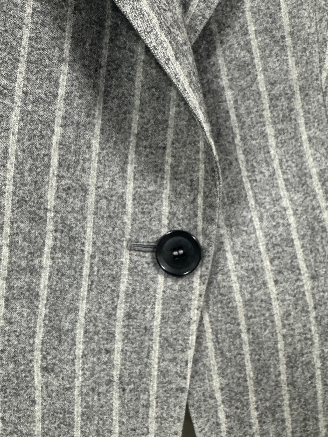 KITON 키톤 여성 원버튼 그레이 스트라이프 울 자켓 42 상품이미지3