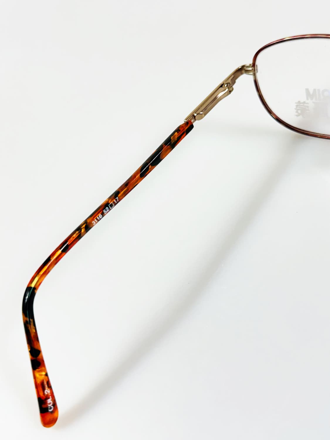 90s PARIM 골드&토터스쉘 슬림 스퀘어 빈티지 안경 상품이미지7