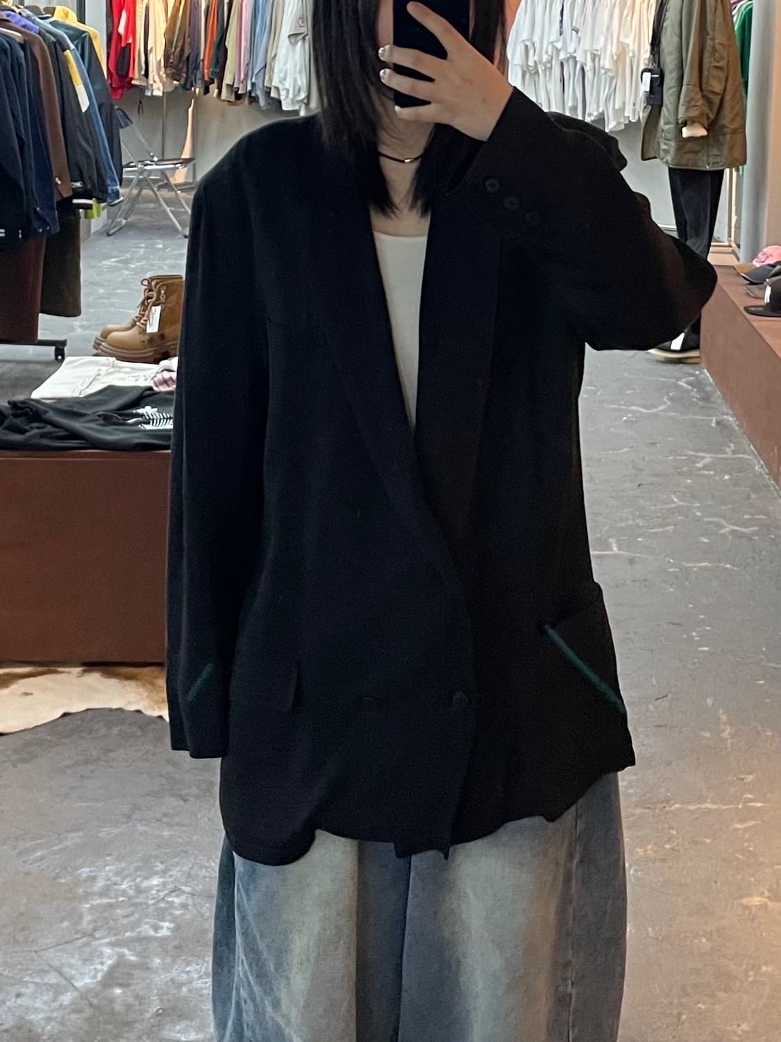 요지 야마모토 블랙 블레이저 H1680 상품이미지1