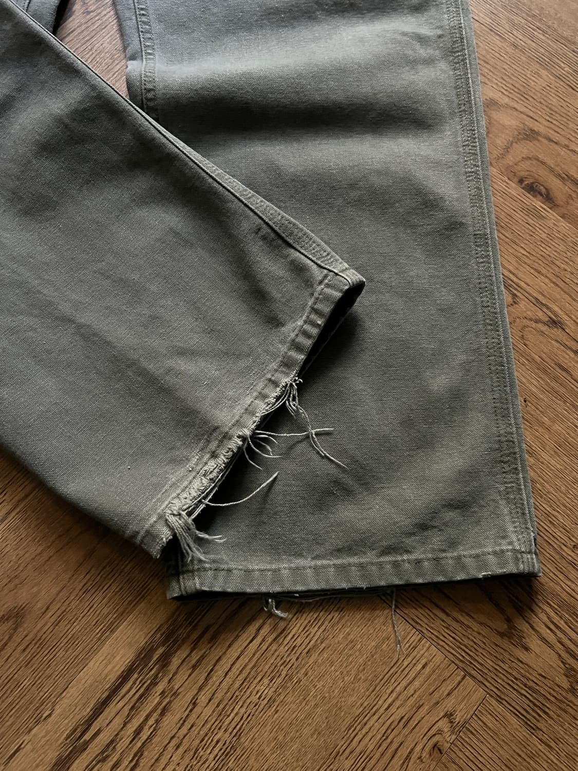 [36]칼하트 USA 빈티지 워싱 모스그린 싱글니 워크 팬츠 M10 상품이미지3