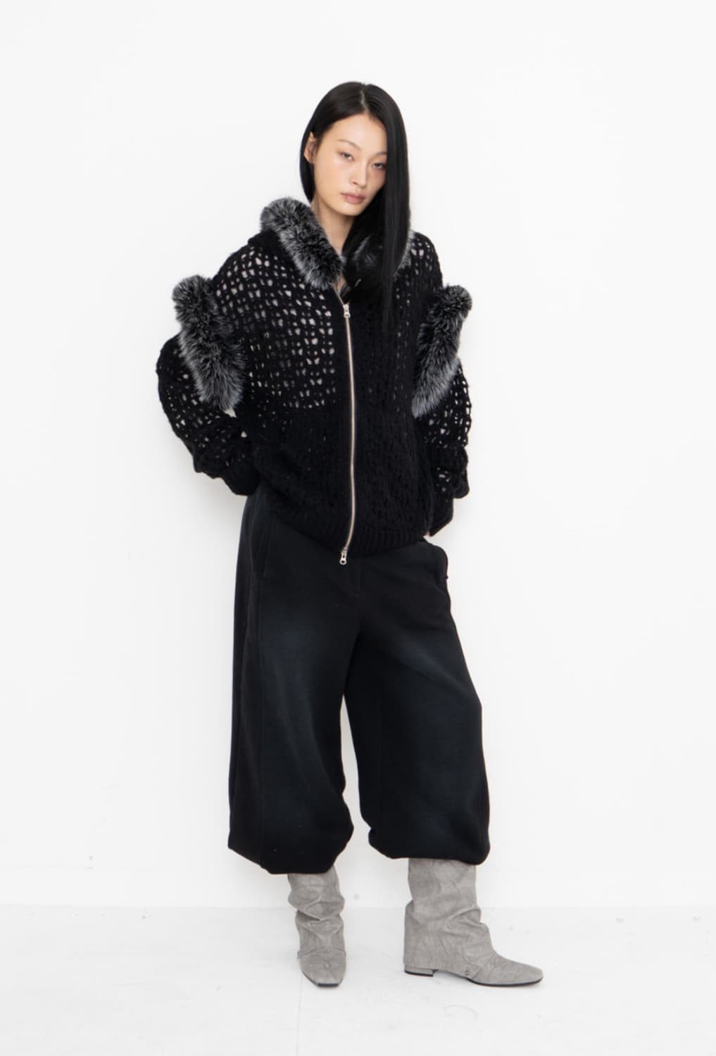 2000아카이브스 snowy fur cardigan 상품이미지4