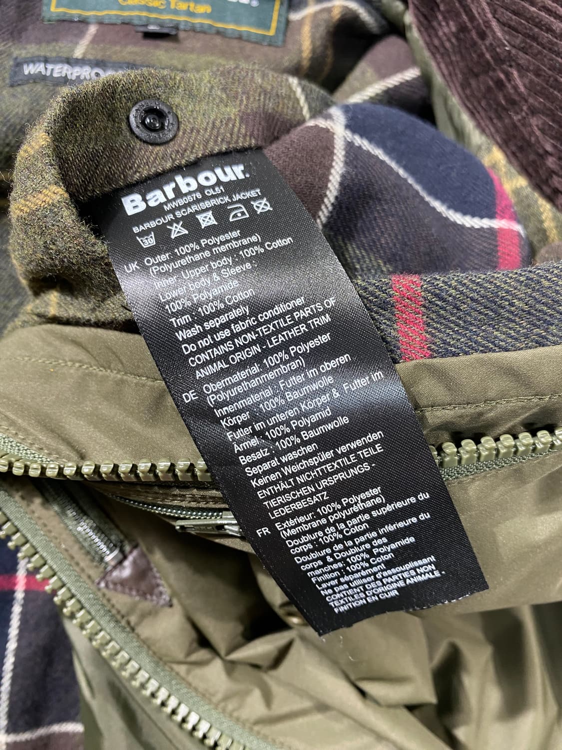 [L] Barbour 바버 스카리스브릭 폴리쉘 헌팅 자켓 상품이미지9