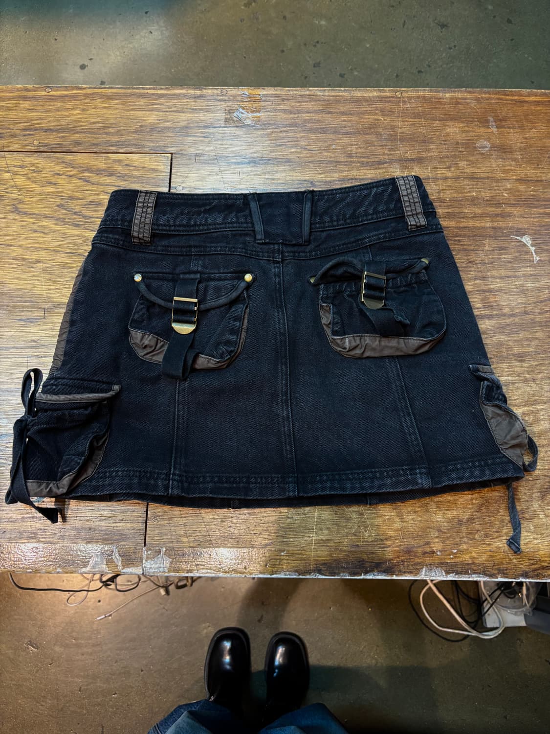 빈티지 숏미디 데님스커트 (체인 밸트 포함) 상품이미지2