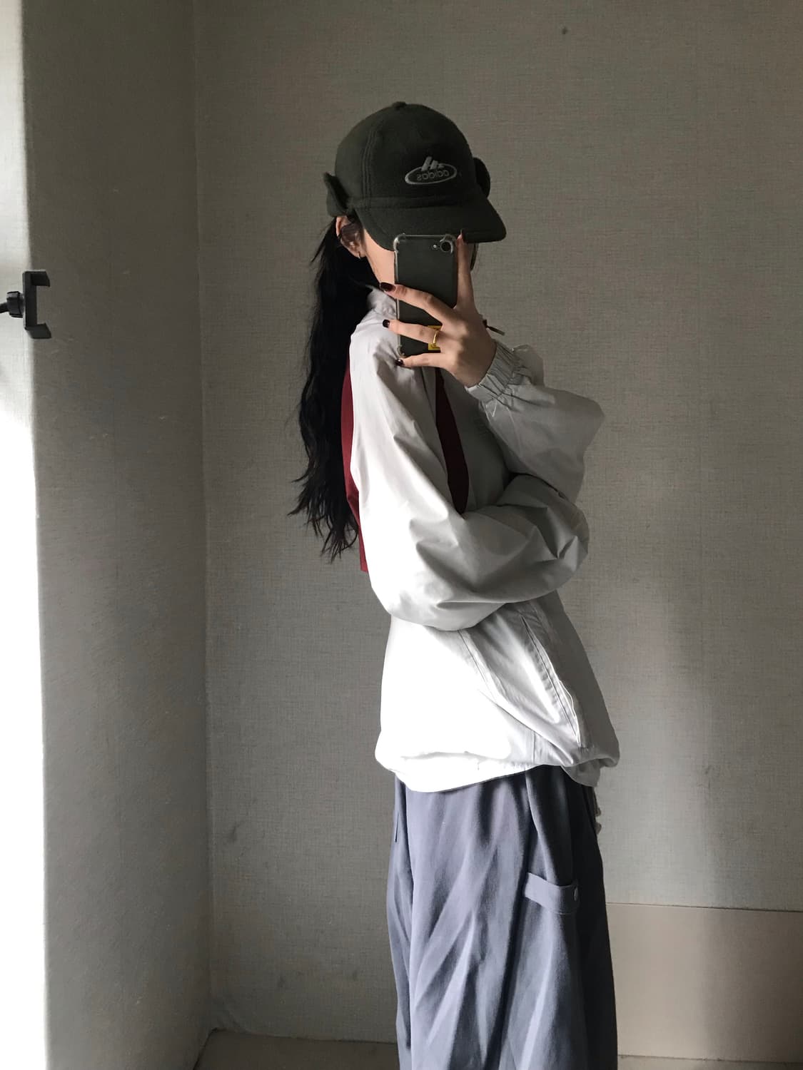 나이키 00s 아이보리 버건디 바람막이 상품이미지2