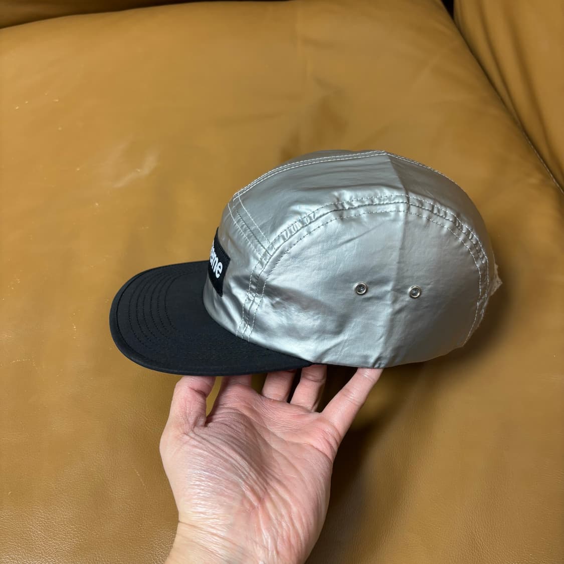 슈프림 캠프캡 모자 박스로고 실버 상품이미지4