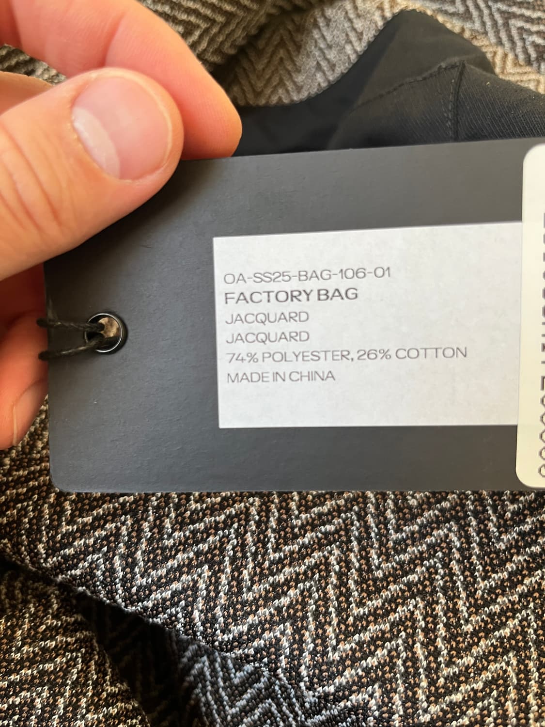 Omar Afridi 오마르 아프리디 자카드 팩토리백 숄더백 새상품 상품이미지10