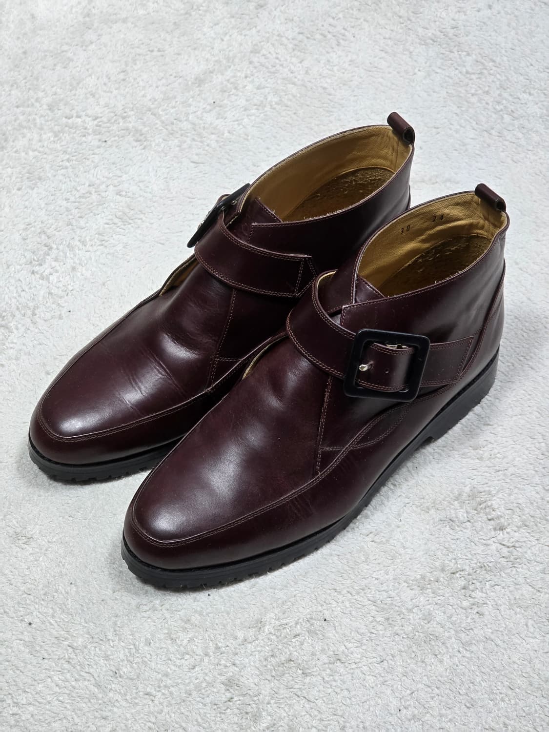 Rabokigoshi 라보키고시 블랙 가죽 버클 앵클 부츠 235 상품이미지1