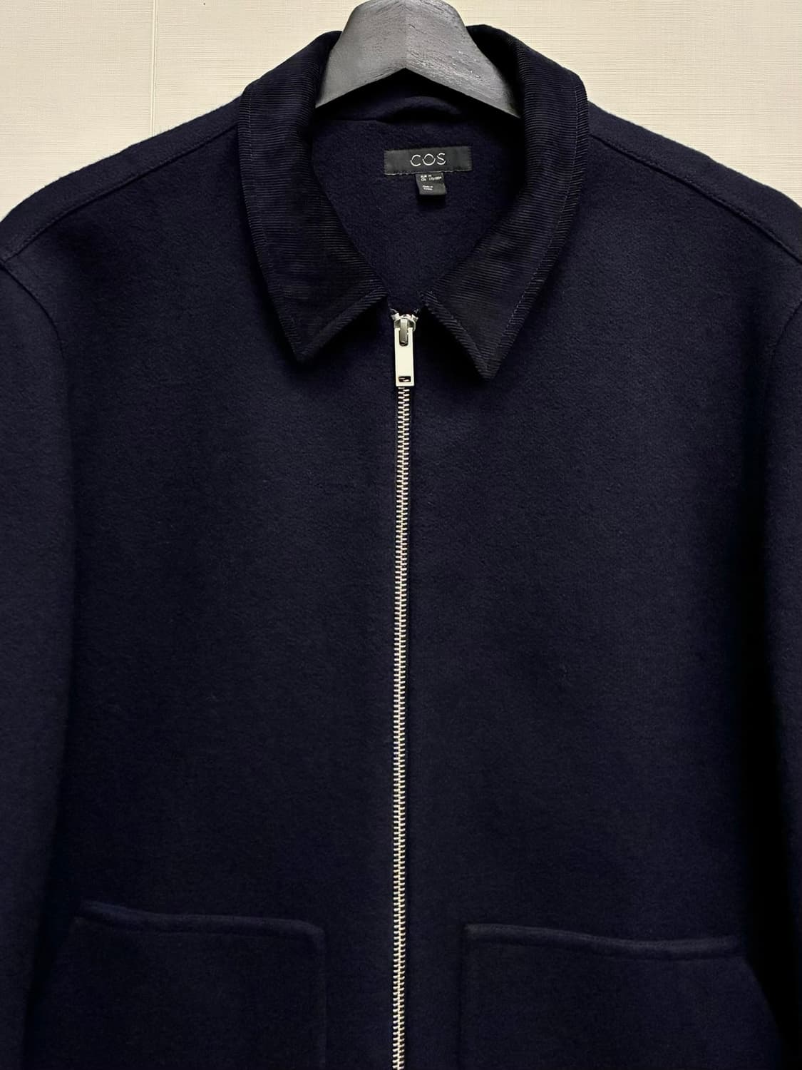 (M/100)COS 코스 코듀로이 카라 코튼 울자켓 블루종 상품이미지4