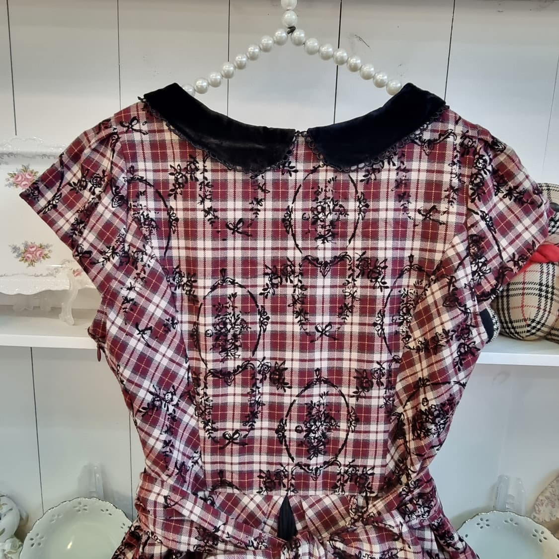 체리베리 체크 레이스 원피스 상품이미지7