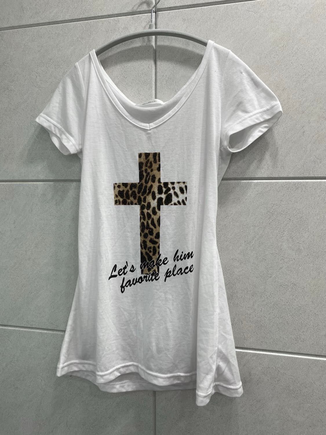 [RecHerie]00’s Leopard Cross Print Tee 상품이미지6