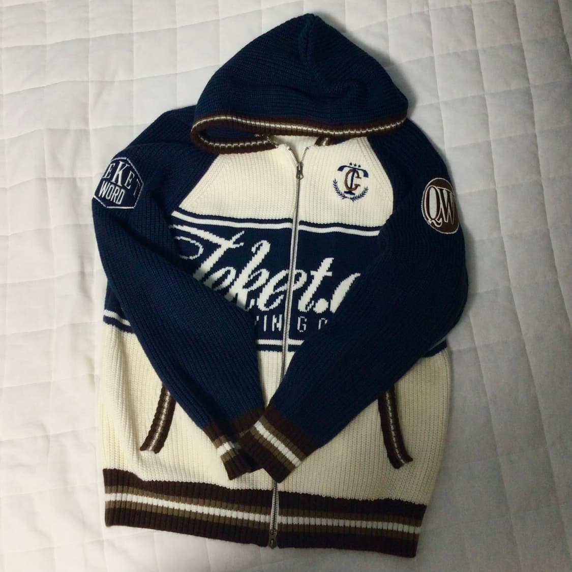 new) teket knit zipup cardigan hoodie 상품이미지2