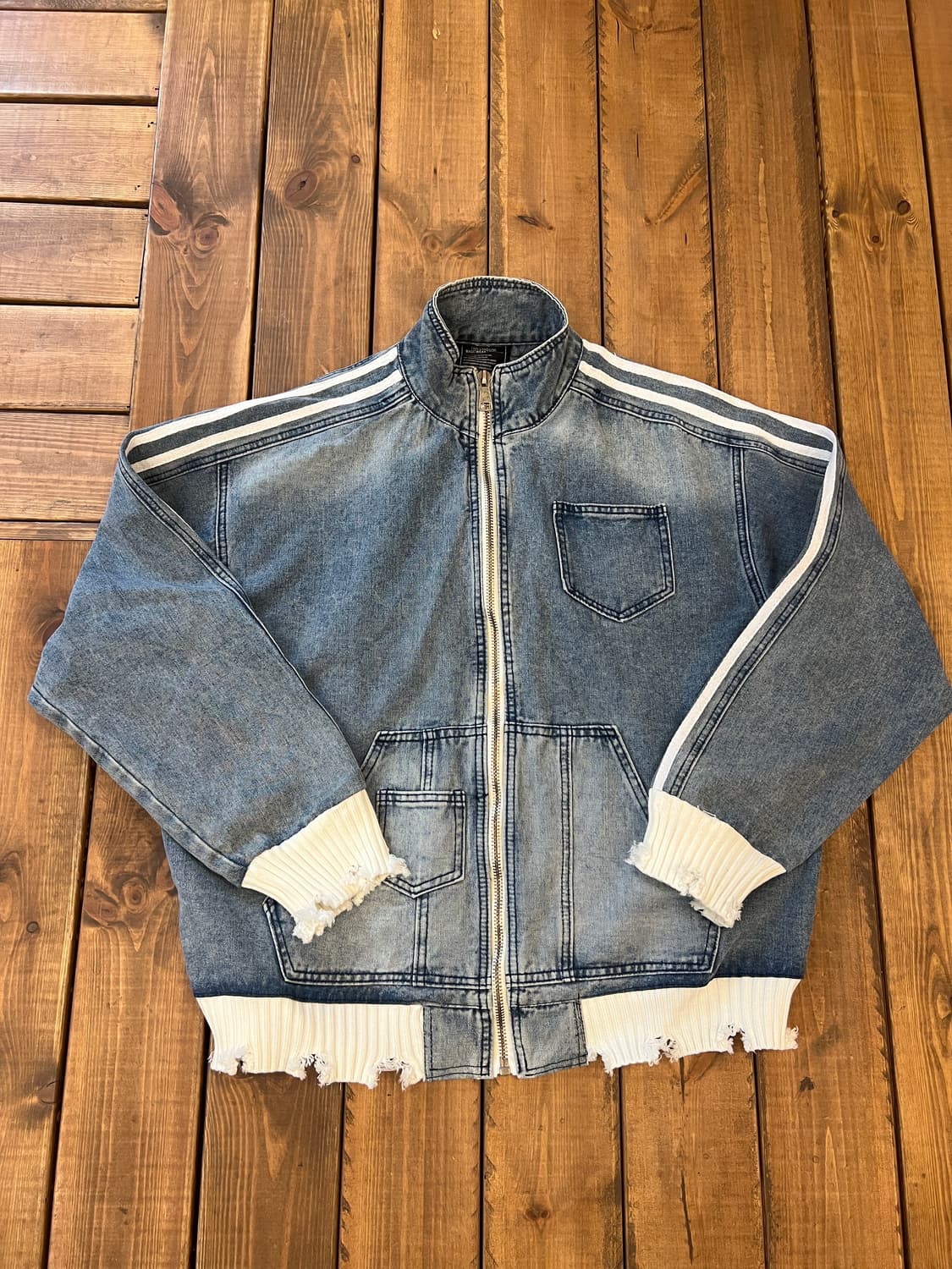 데님 화이트 라인 자켓 상품이미지7