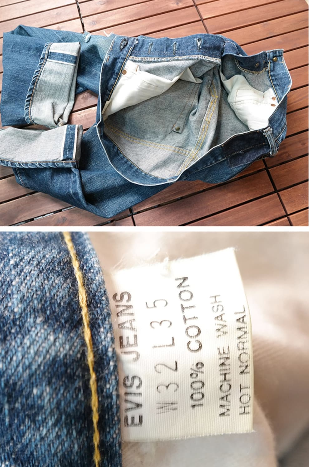 90S EVIS 에비스 에비수 초기모델 빈티지 셀비지데님 31사이즈  상품이미지9