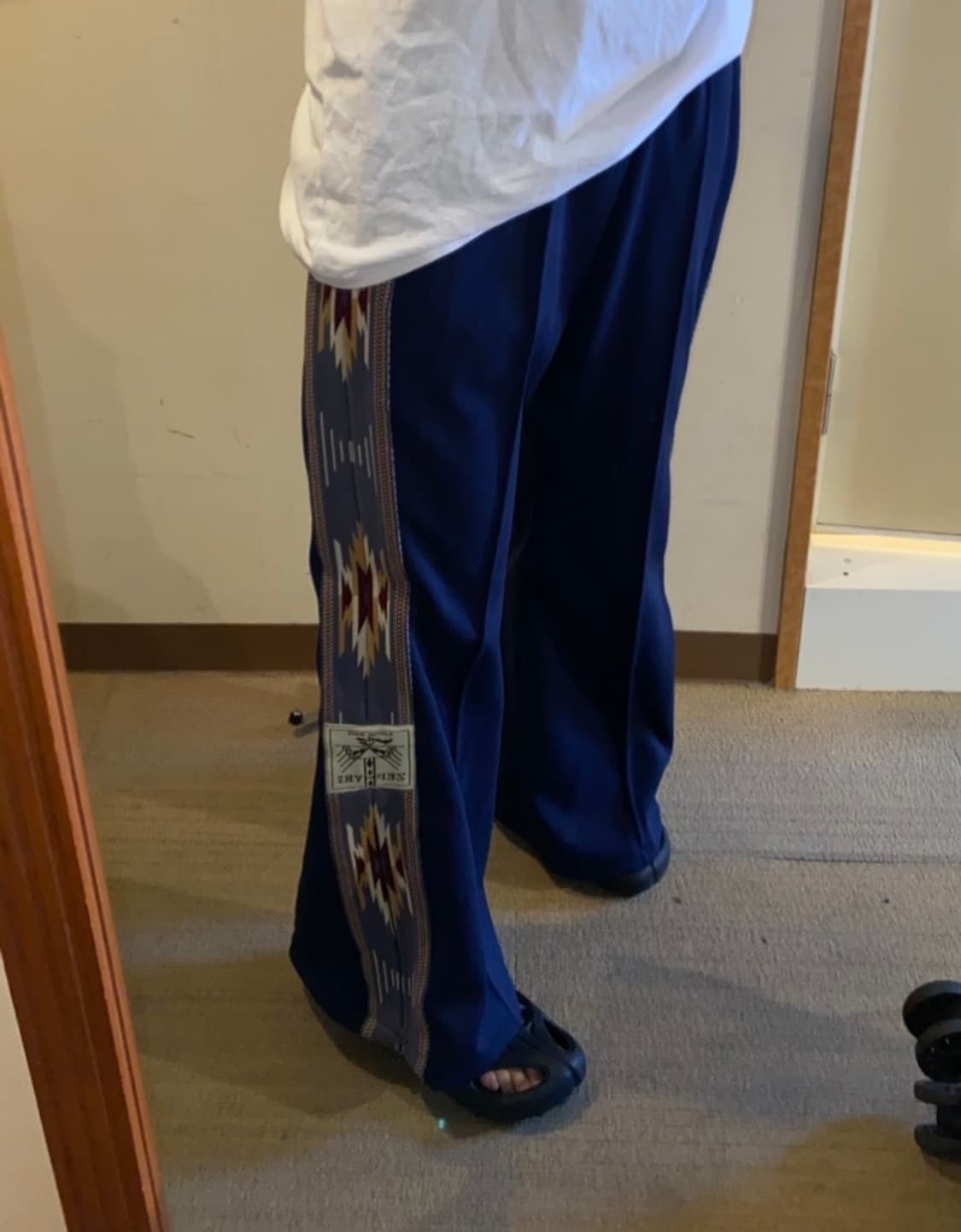 캐피탈 스무스 저지 코치 트랙팬츠 1 네이비 제피르 사이드라인 부츠컷 상품이미지1