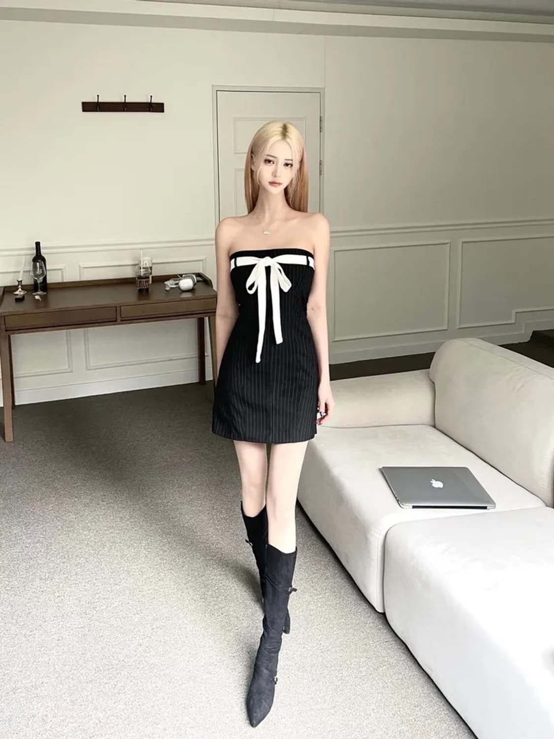 스프라이트 리본 원피스 상품이미지4