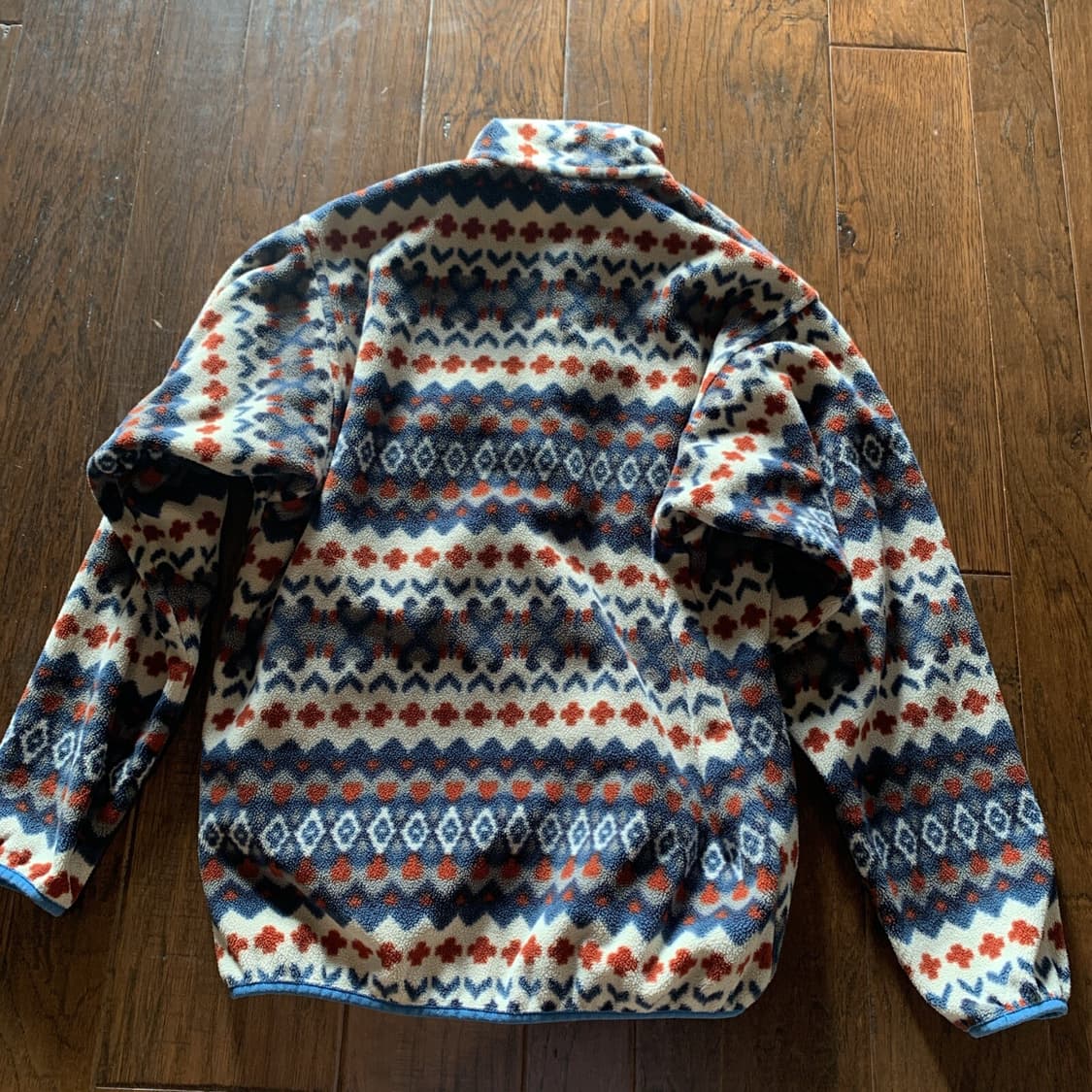 15FW 파타고니아 신칠라 스냅T 패턴 플리스 아이보리/네이비 상품이미지4