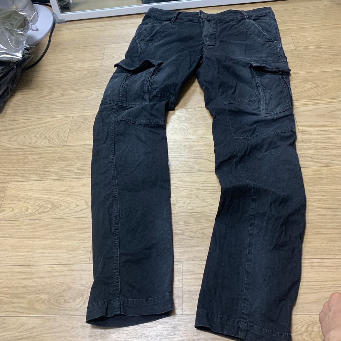 33~34]마리떼 프랑소와 저버 아카이브 디테일 카고 슬림 면바지  상품이미지1