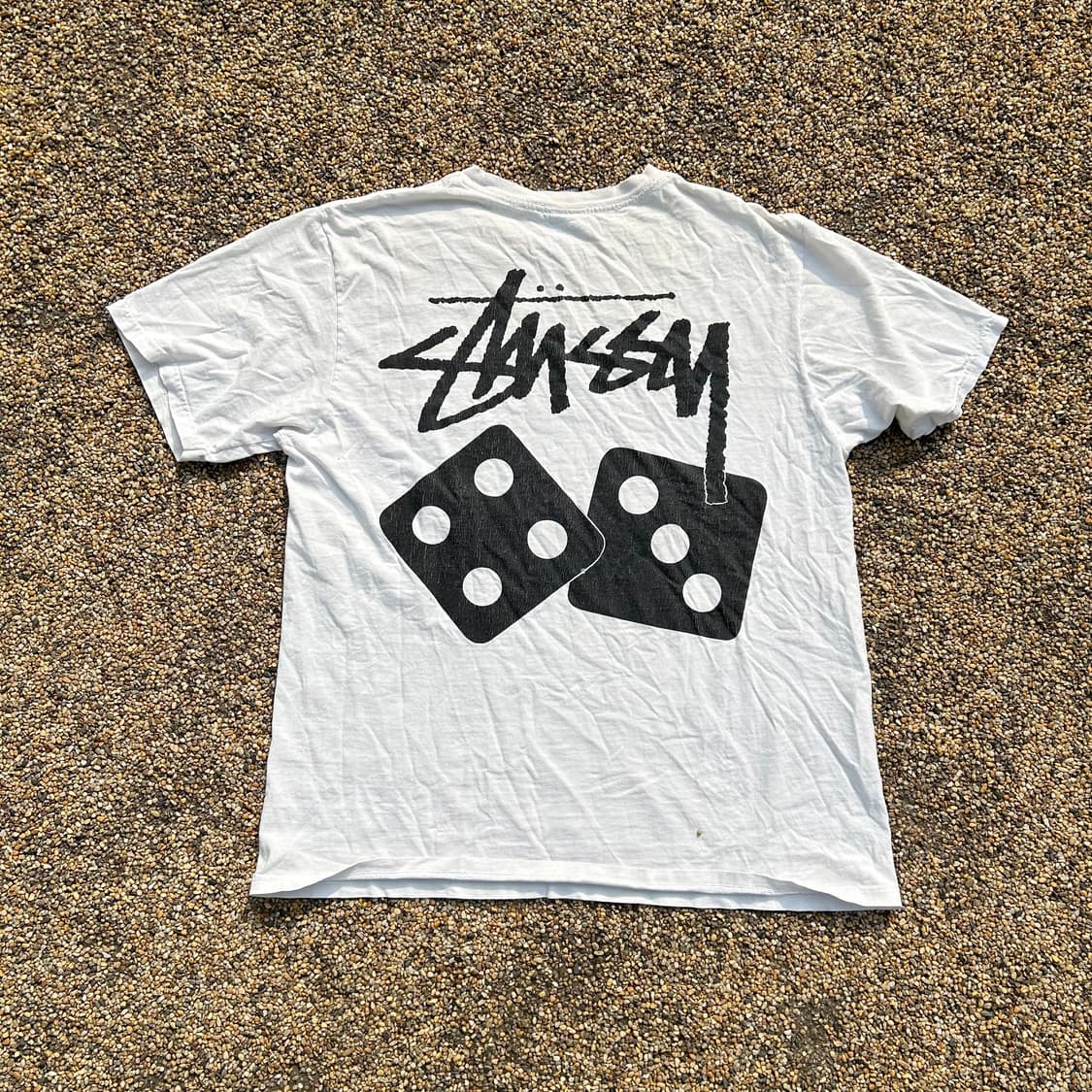 스투시(Stussy) 화이트 다이스 반팔티 상품이미지5
