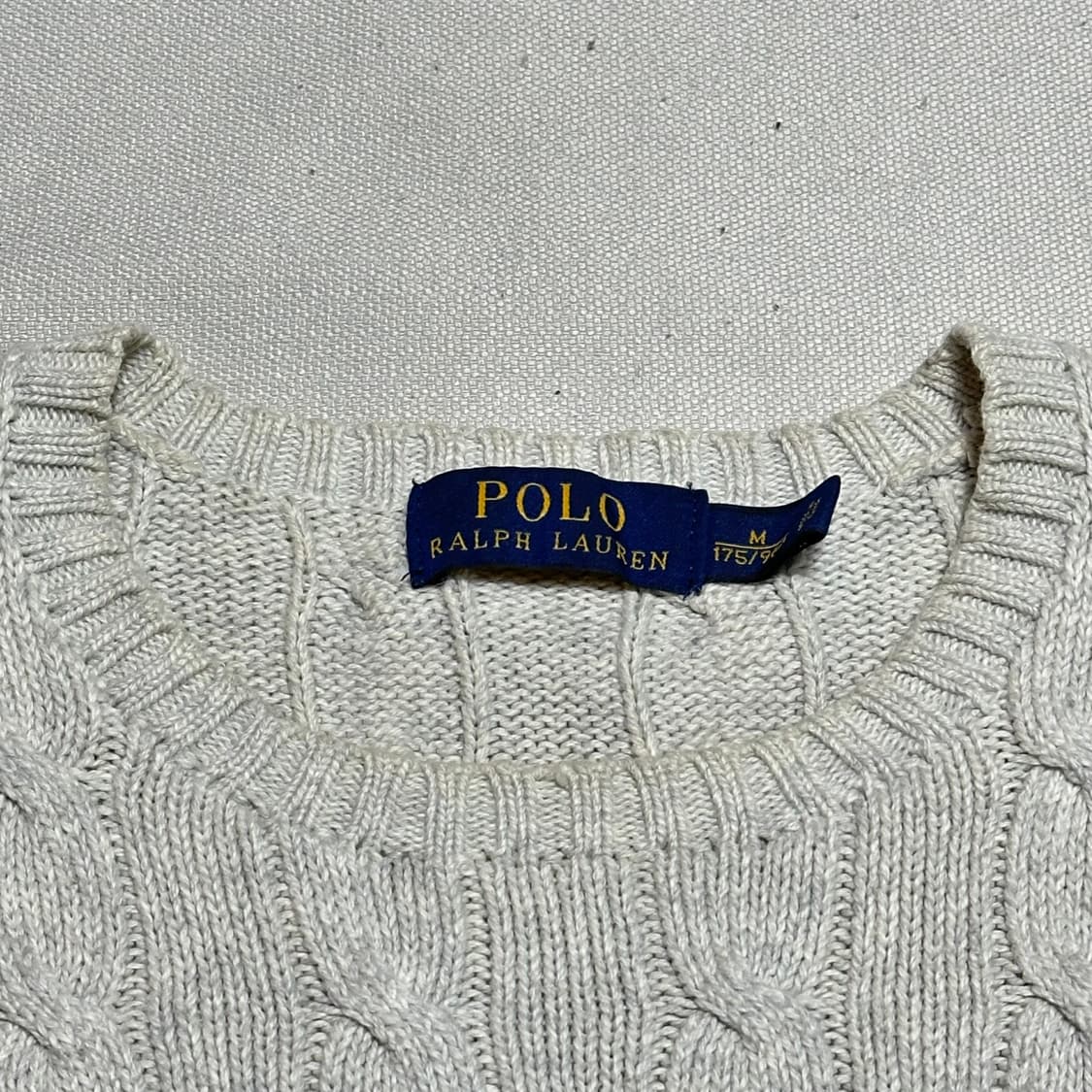 M 폴로랄프로렌 오트밀 케이블 니트  상품이미지7