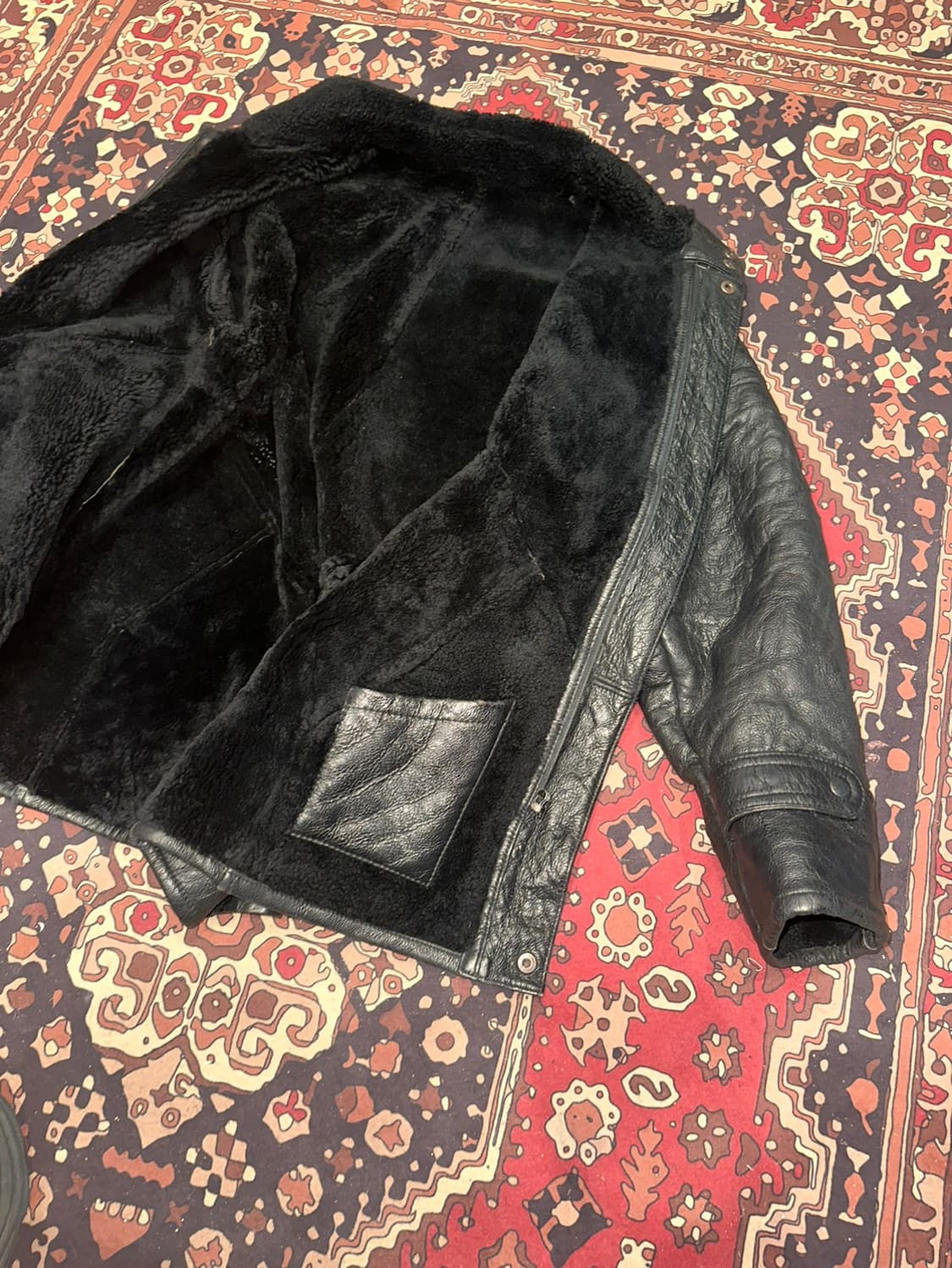 ( L-XL ) 가죽무스탕 레더자켓 양가죽무스탕 가죽코트 가죽카코트 상품이미지4