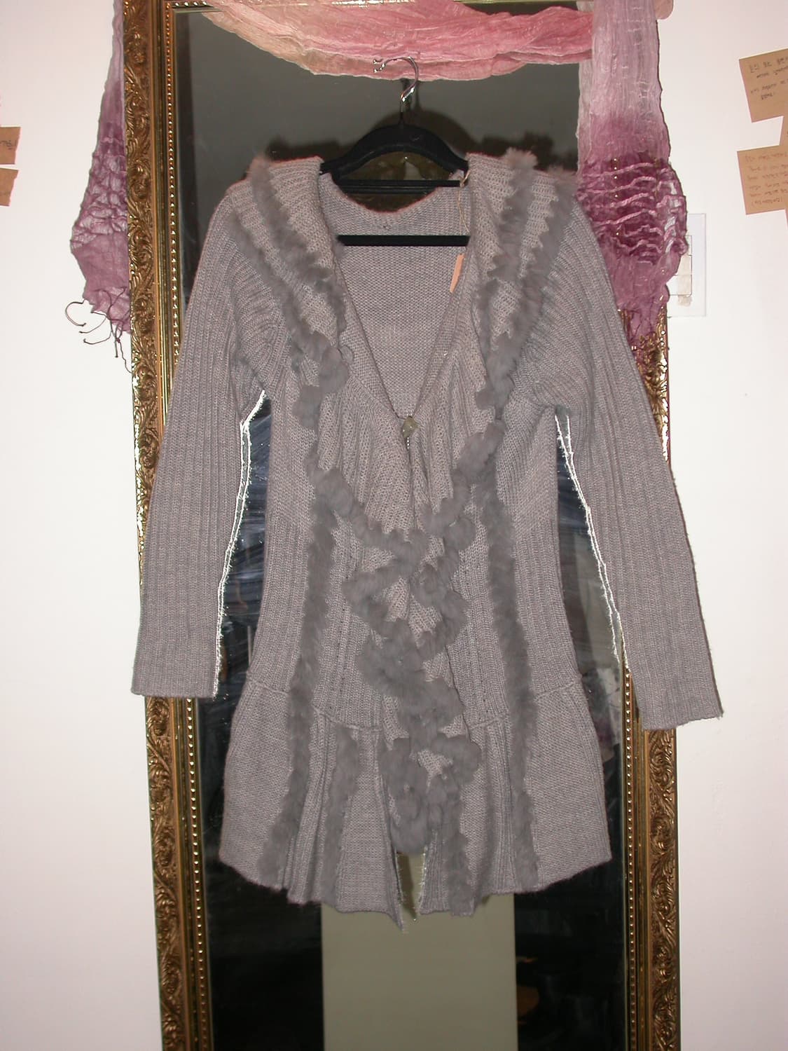 Vintage Gray frill knit cardigan 상품이미지1