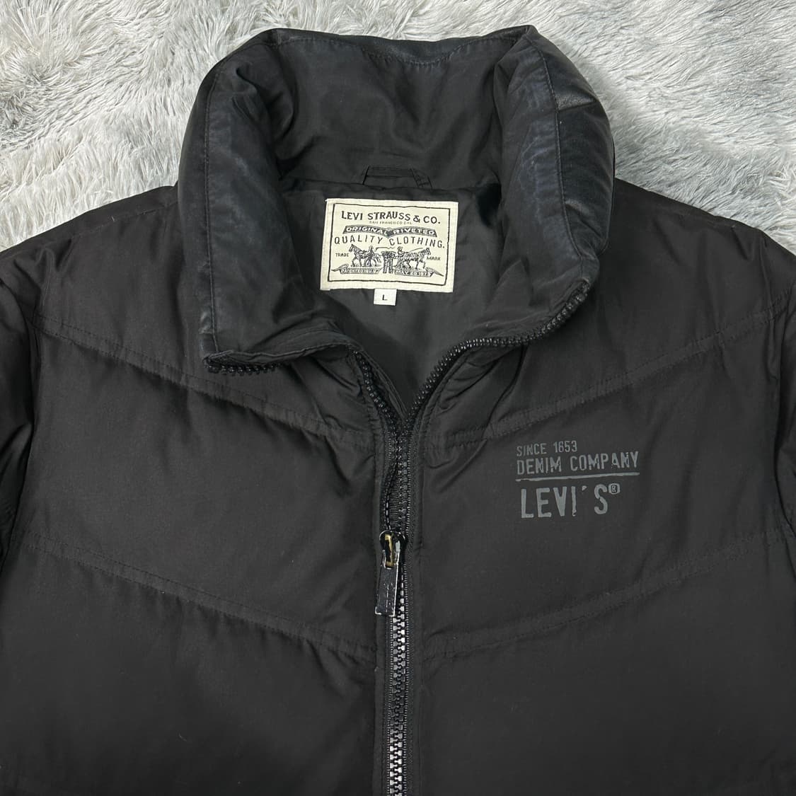 리바이스 덕다운 숏패딩 블랙 L 상품이미지2