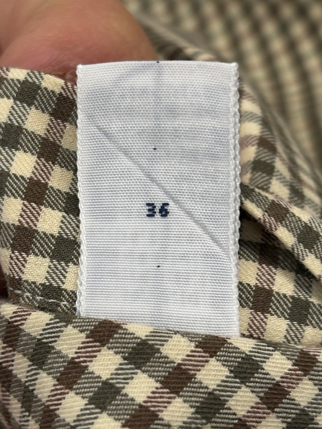 폴로 랄프로렌 깅엄 브라운 셔츠 L 상품이미지5