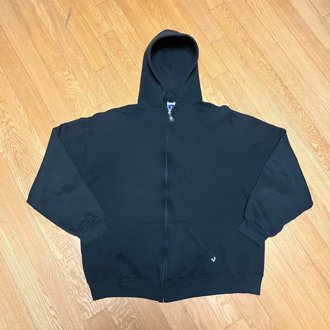 [XXL] 90s 빈티지 러셀 후드집업 블랙 상품이미지2