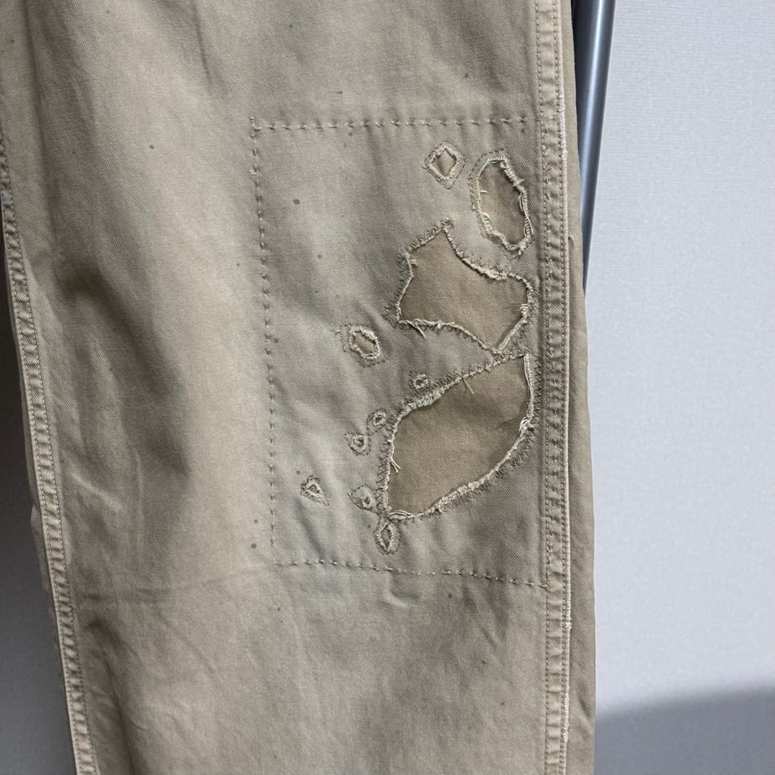 1) visvim 비즈빔 25ss ex 와이드 치노 팬츠 크래쉬 베이지 상품이미지2