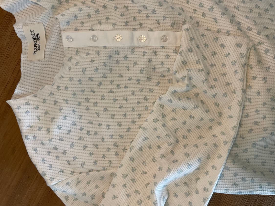 waffle hanrley long sleeve, floral cream 상품이미지2