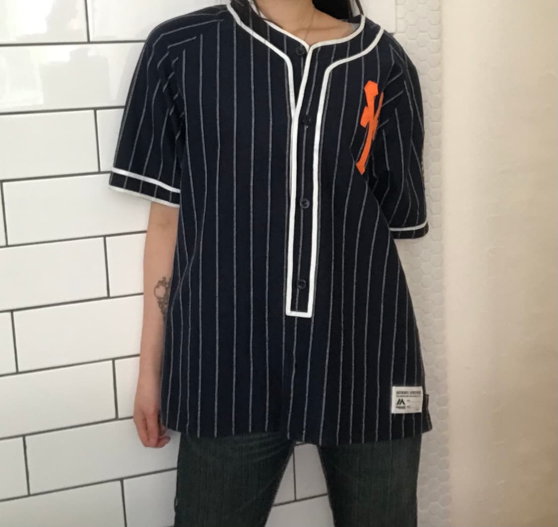 빈티지 핀스트라이프 베이스볼 저지 상품이미지3