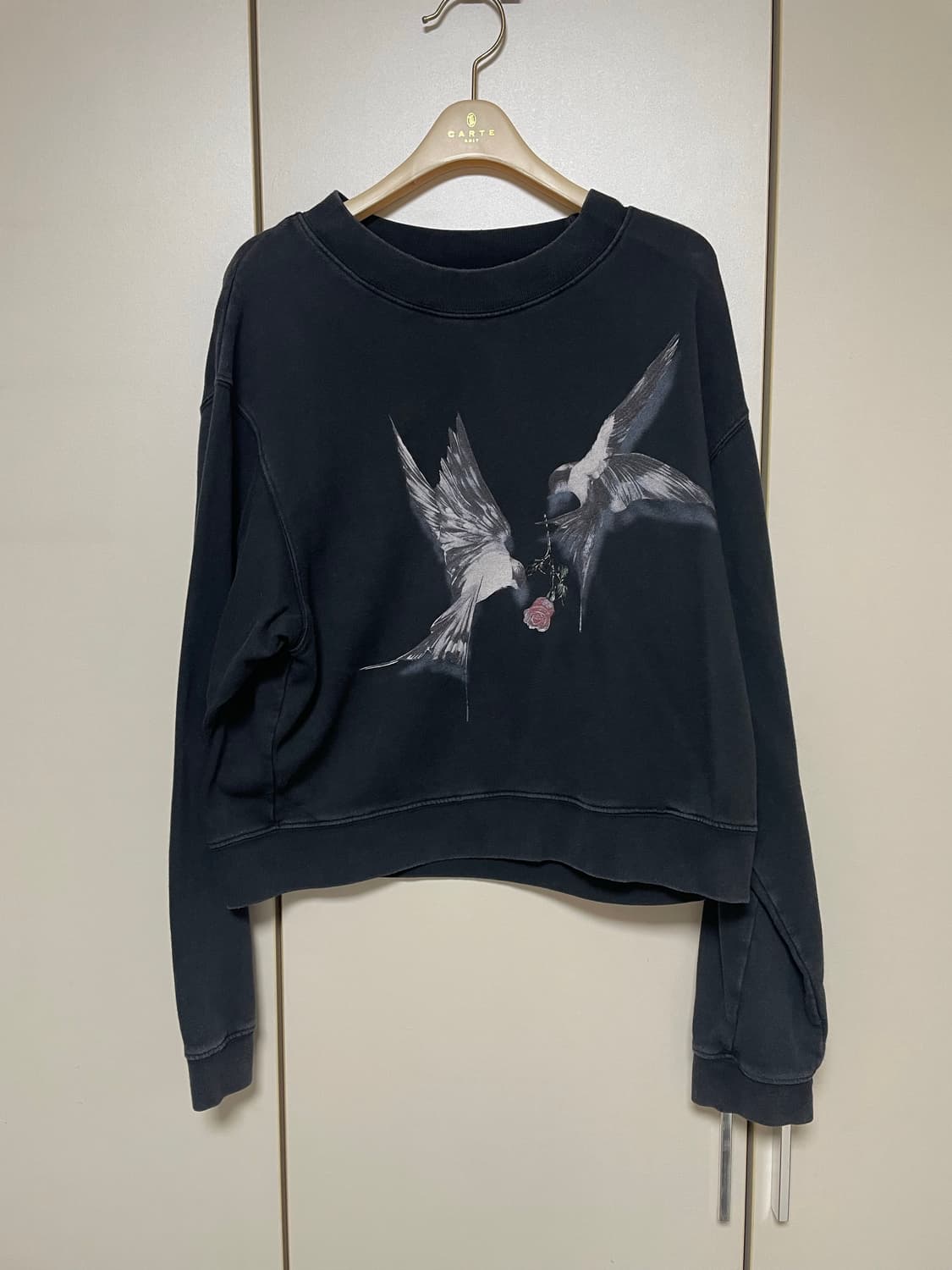 ALLSAINTS 스웨트셔츠 크롭 XS 블랙 상품이미지1