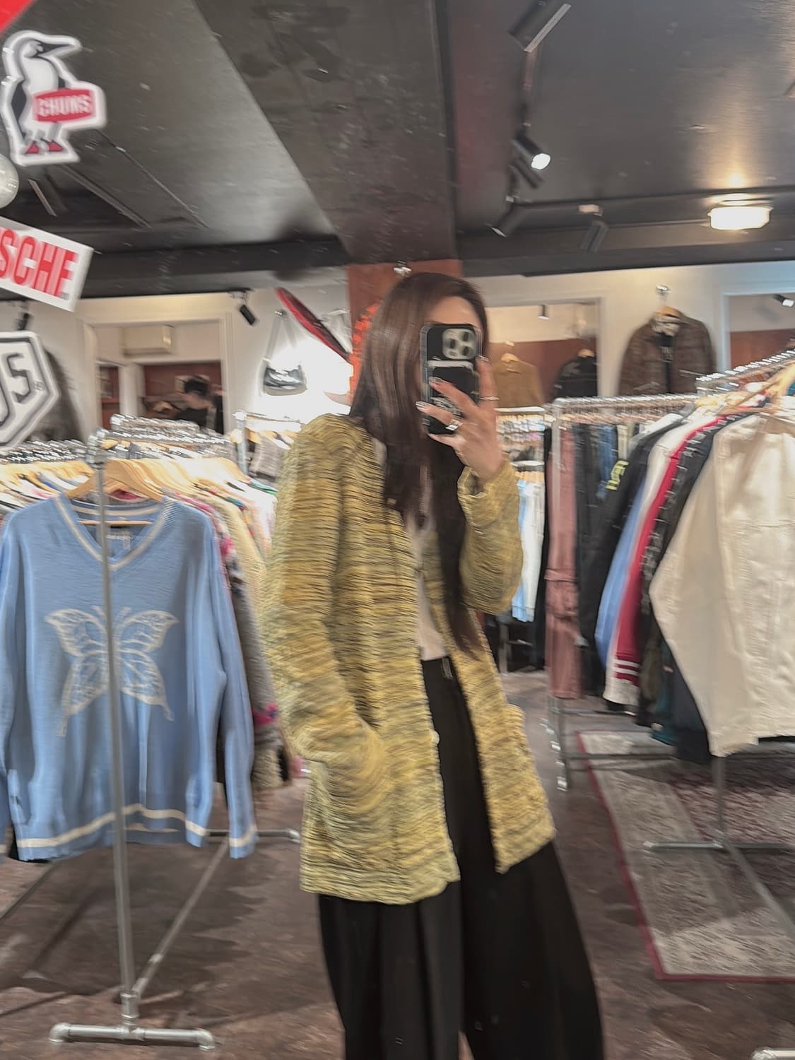 미쏘니 빈티지 패턴 스트라이프 비스코스 니트 가디건 48 상품이미지1