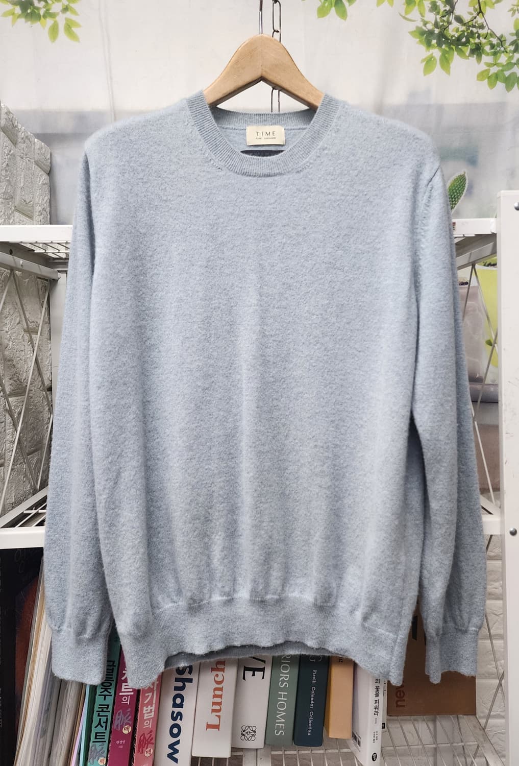 타임 24FW 캐시미어 남성니트 105 라운드넥 니트탑 MM34 상품이미지1