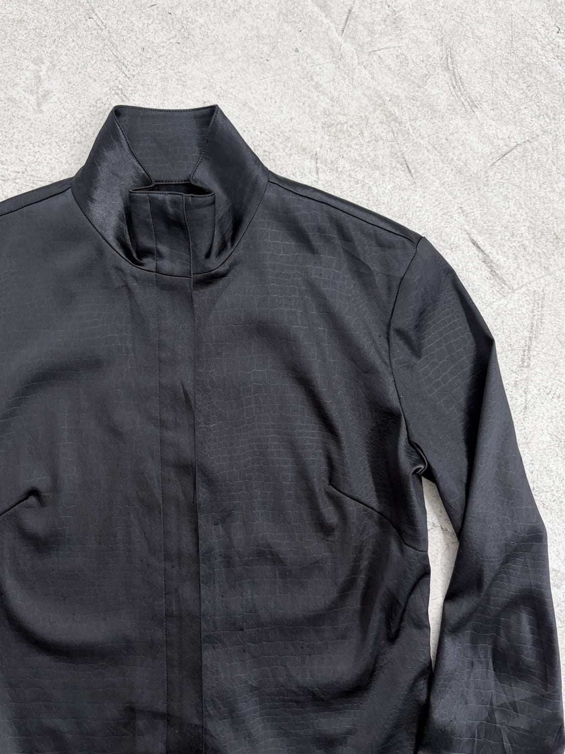 1990’s japan vintage 파이톤 새틴 셔츠 자켓 상품이미지3