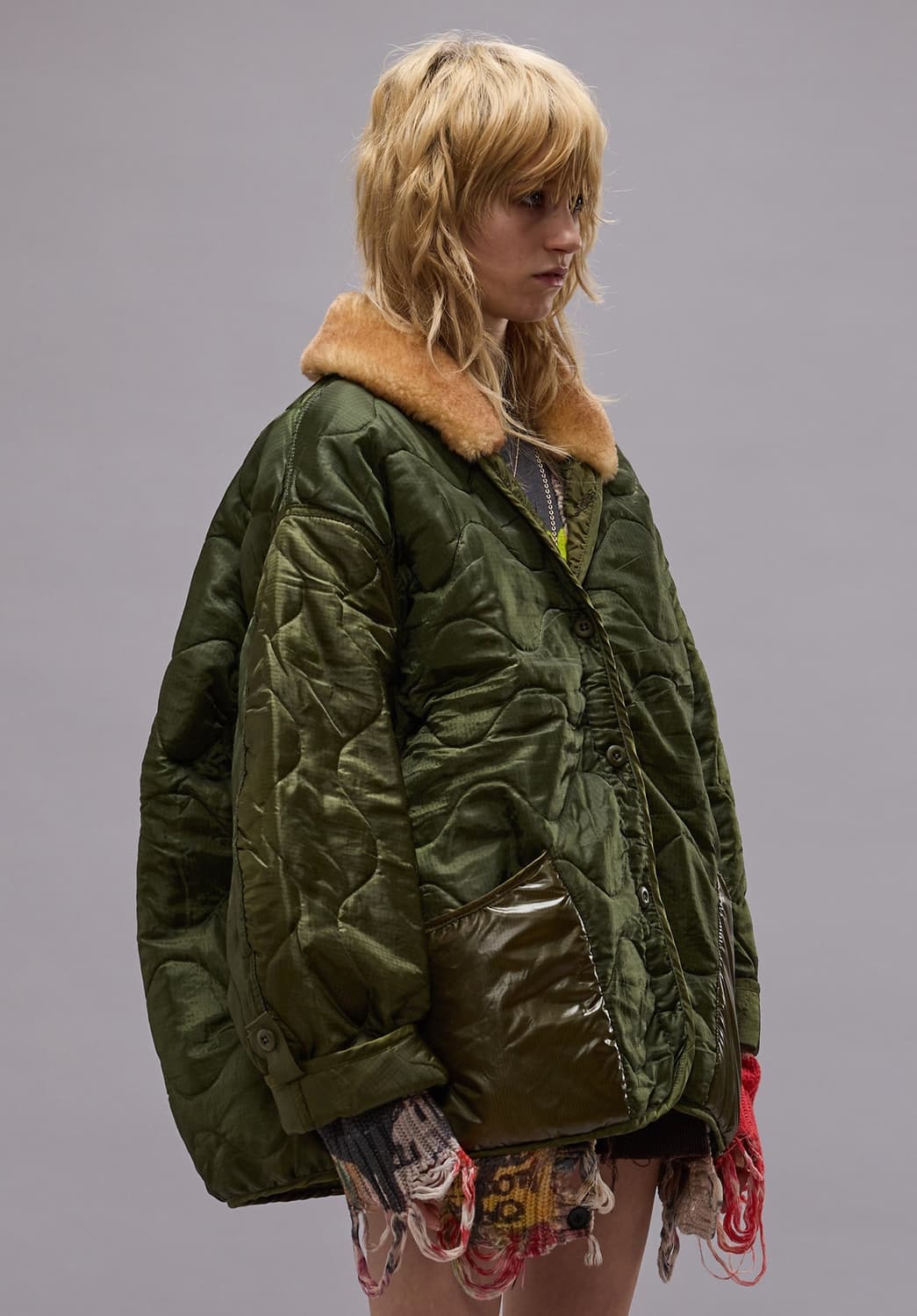 [S]알써틴 R13 퀄팅 자켓/카키 상품이미지5