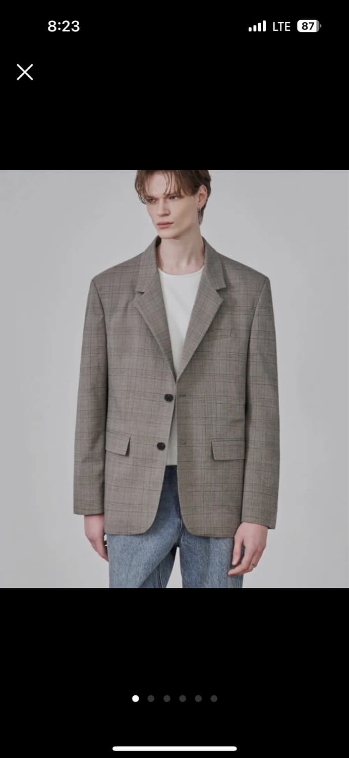 드로우핏 미니멀 체크 블레이저 상품이미지2